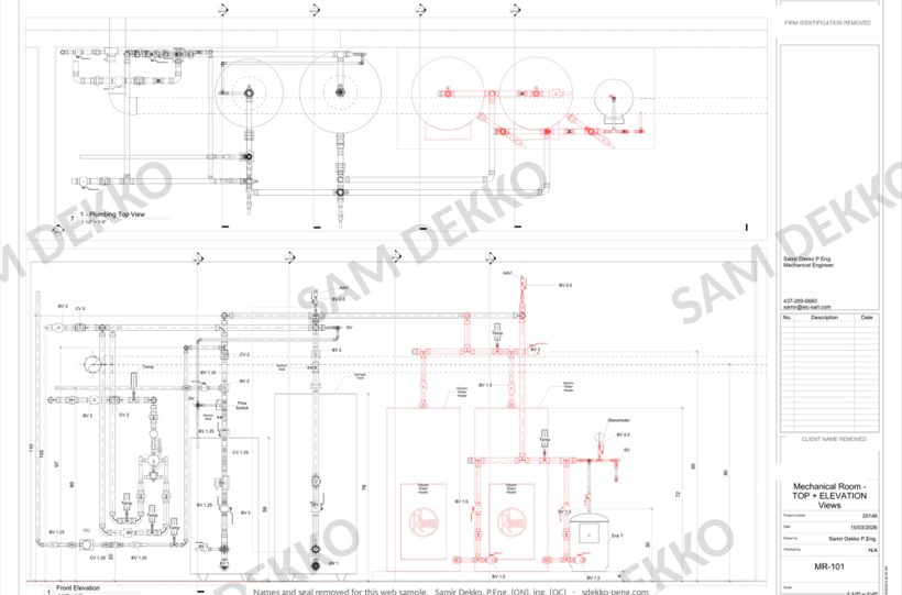 Revit mechanical room model, grocery store