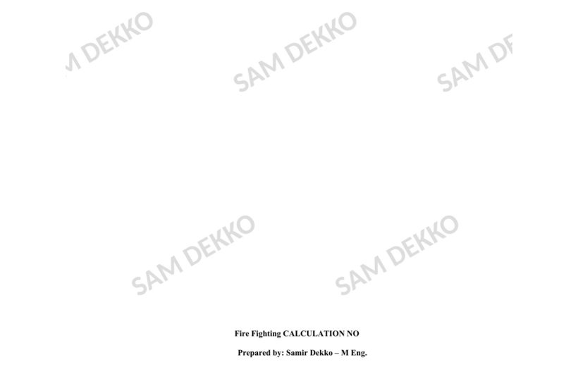 NFPA hydraulic calculation notes